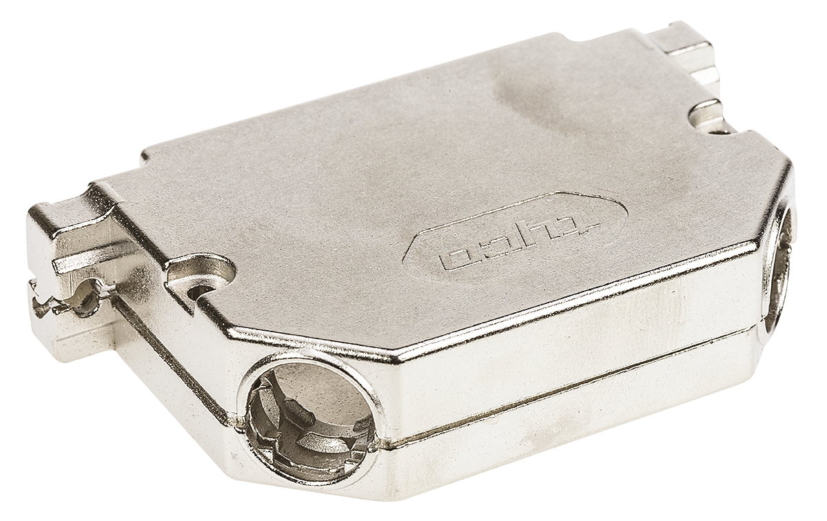 1534811-1 TE Connectivity AMPLIMITE HD-20 Series Gadolinium Zinc Alloy Angled D-Sub Backshell, 37 Way