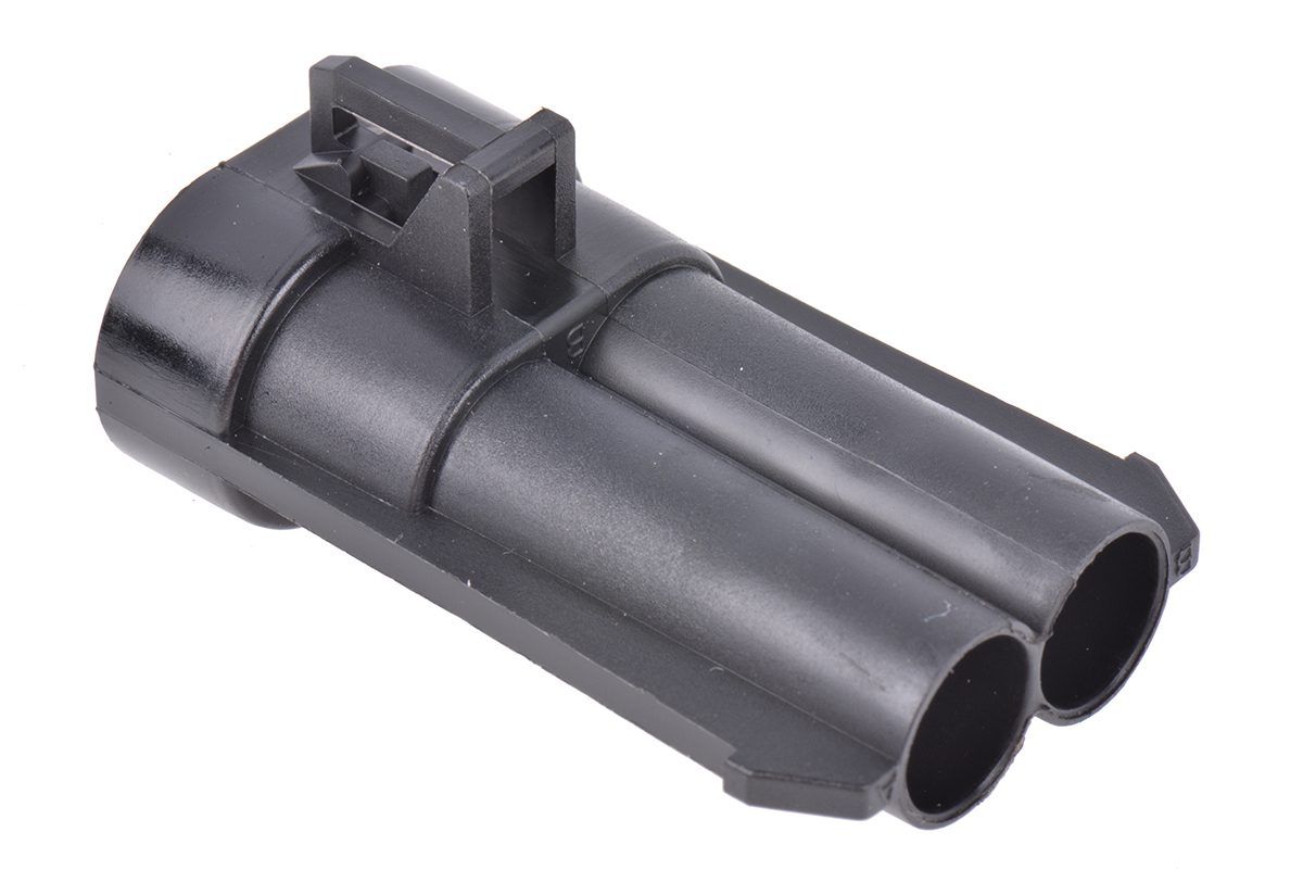 Delphi, Metri-Pack 630 Automotive Connector Male Black Cable 2 Way Crimp Termination 15363993