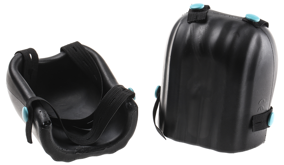 RS PRO Black Polyurethane Foam Knee Pad, Single adjustment strap Resistant to Water Resistant
