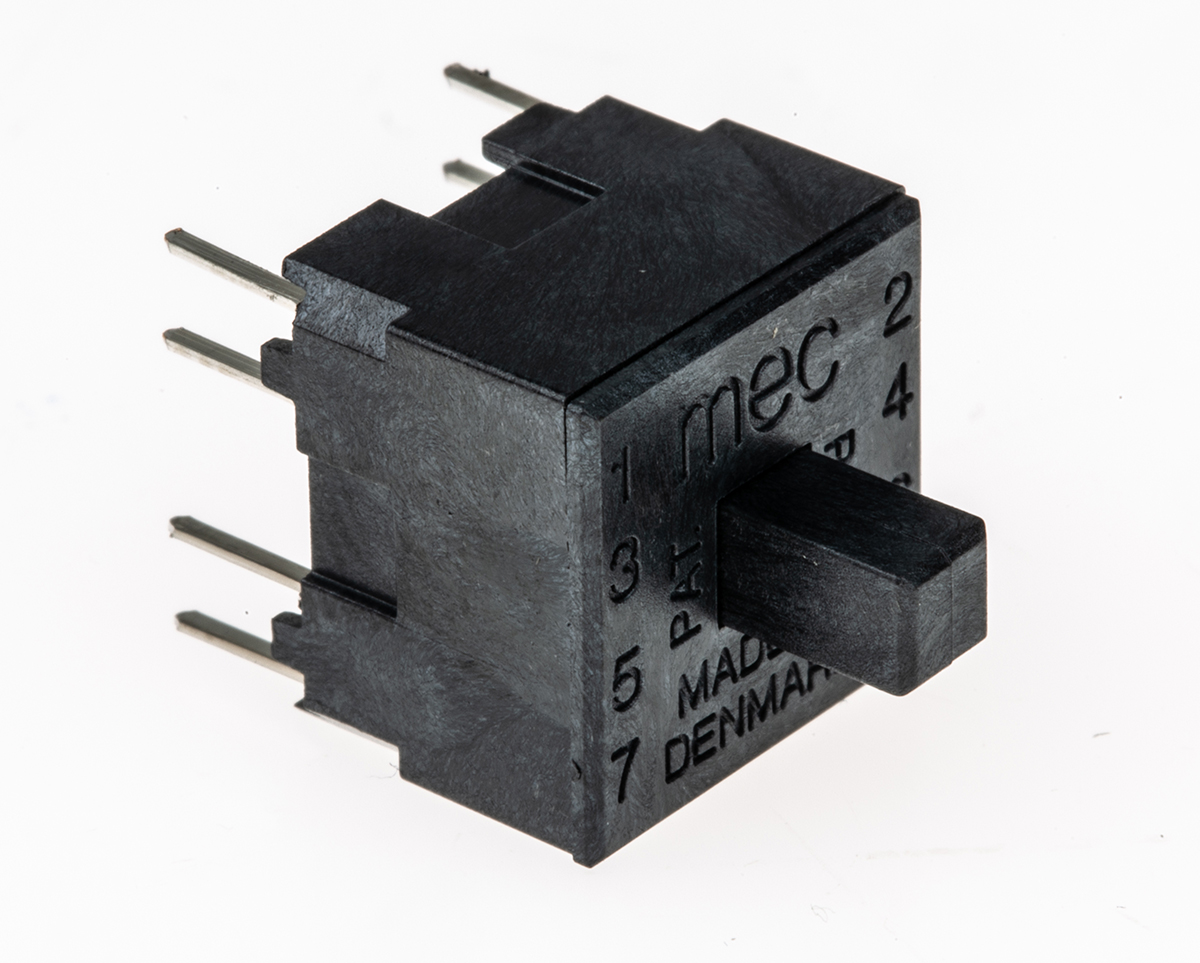 MEC Push Button Switch, PCB Silver, DPDT, IP54