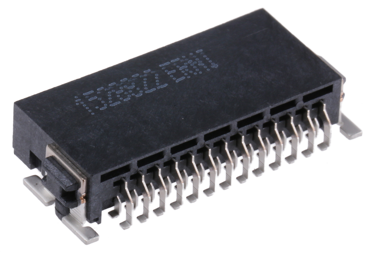 ERNI SMC Series Right Angle Surface PCB Header, 26 Contact(s), 1.27 mm Pitch, 2 Row, Shrouded