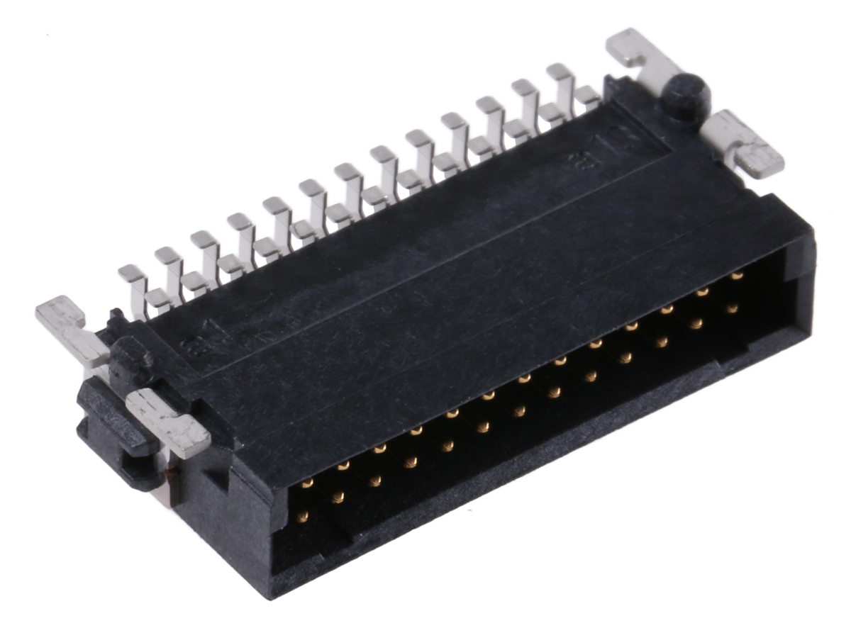 154764-154764-e ERNI SMC Series Right Angle Surface PCB Header, 26 Contact(s), 1.27 mm Pitch, 2 Row, Shrouded