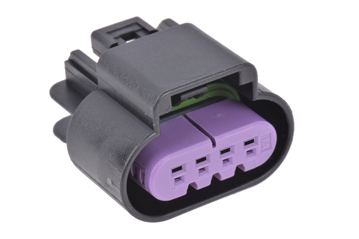 Delphi, GT 150 Automotive Connector Female Black Cable 4 Way Crimp Termination 15487756
