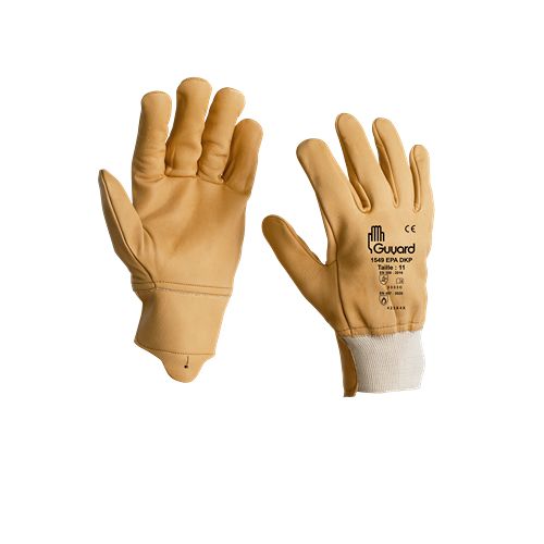 GUYARD 1549 EPA DKP Beige Leather Glove, Size 8