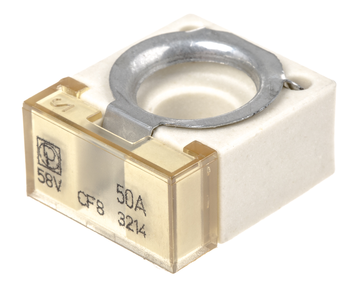 Littelfuse 50A Grey, White Car Fuse, 58V dc Includes Indicator