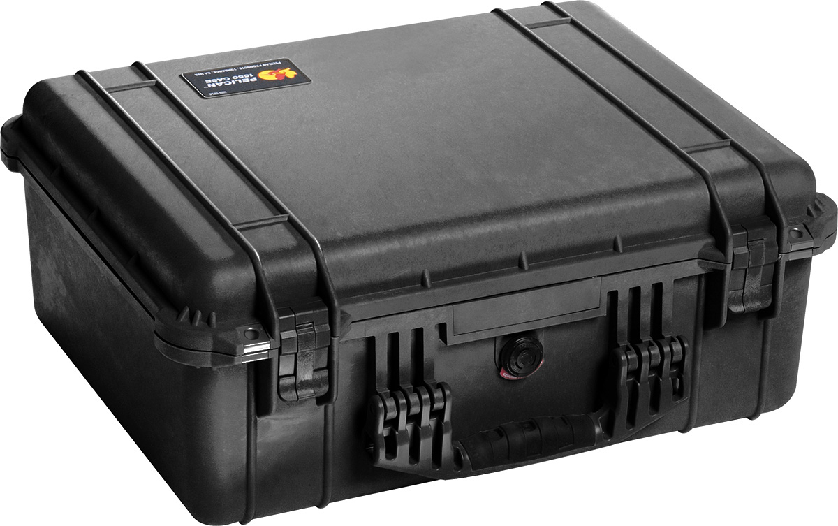 Peli 1550 Plastic Waterproof Watertight Transit Case, 524 mm 428 mm 206 mm