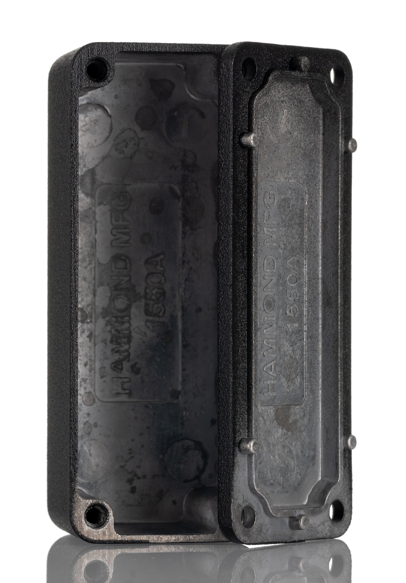 1550abk Hammond 1550 Series Black Die Cast Aluminium Junction Box, IP54, 89 mm, 35mm 26 mm