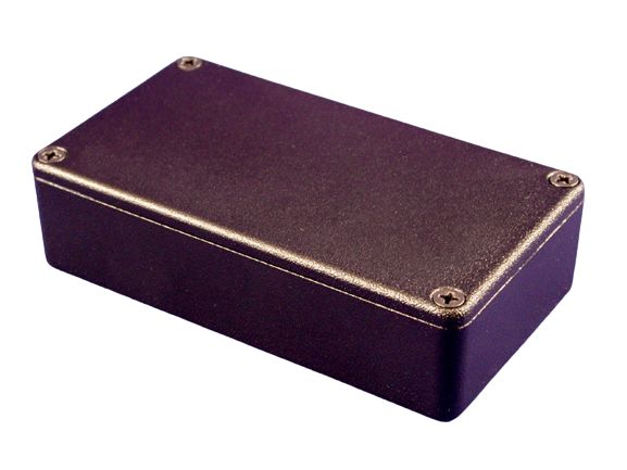 Hammond 1550 Series Black Die Cast Aluminium Junction Box, IP54, 115 mm, 64mm 26 mm