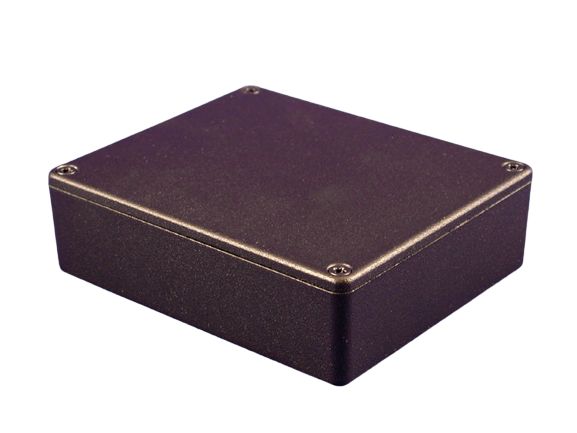 Hammond 1550 Series Black Die Cast Aluminium Junction Box, IP54, 120 mm, 100mm 31 mm