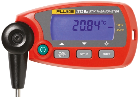 Fluke calibration 1552A Wired Digital Thermometer, PRT Probe, 1 Input(s), 300 °C Max, ±0.05°C Accuracy
