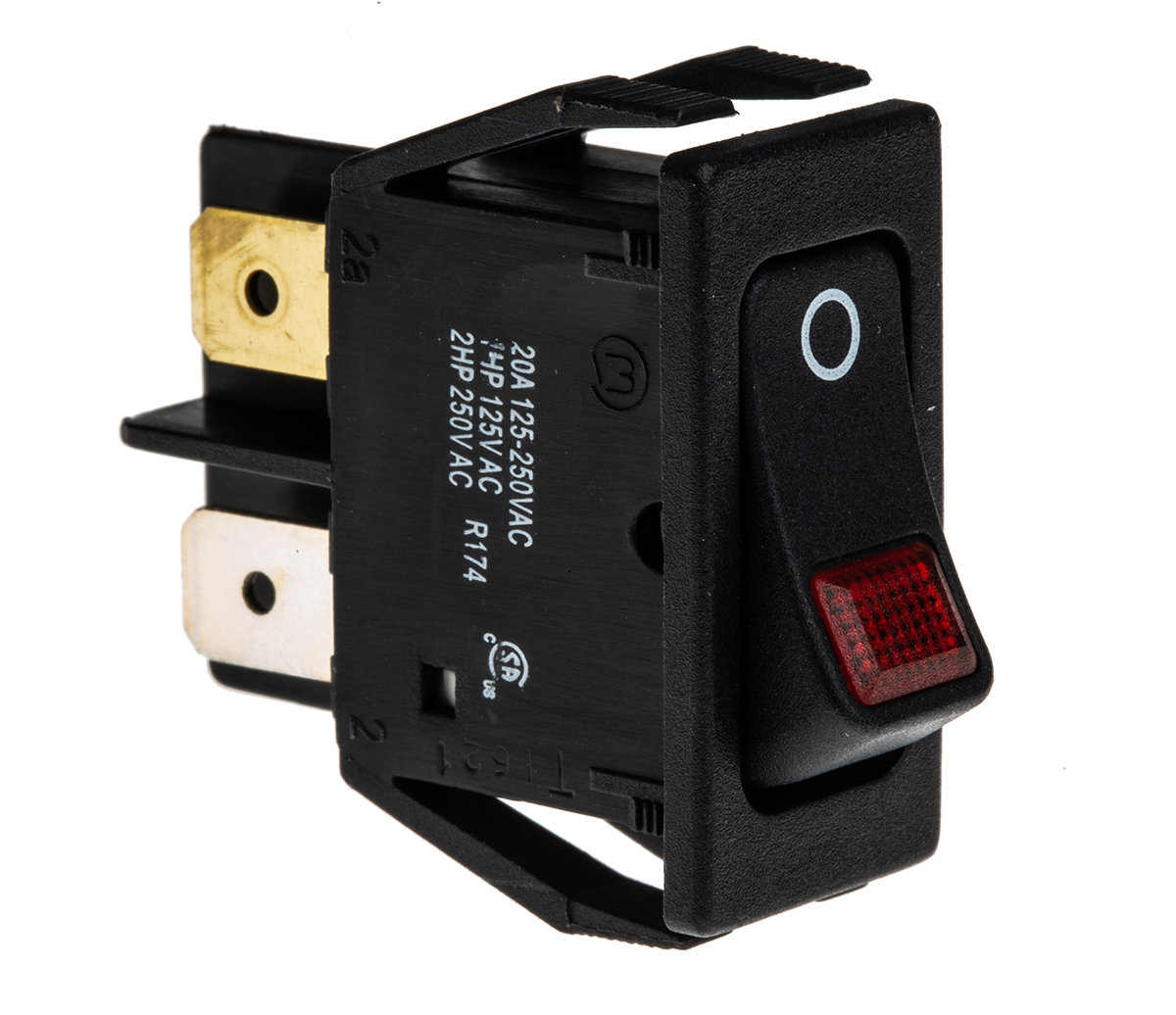 Marquardt Illuminated DPST, On-Off On-Off Rocker Switch Panel