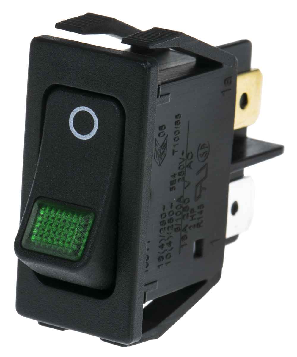 Marquardt Illuminated DPST, On-Off On-Off-On Rocker Switch Panel