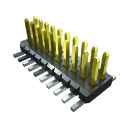Samtec FTM Series Vertical Surface Pin Header, 14 Contact(s), 1 mm Pitch, 2 Row, Unshrouded