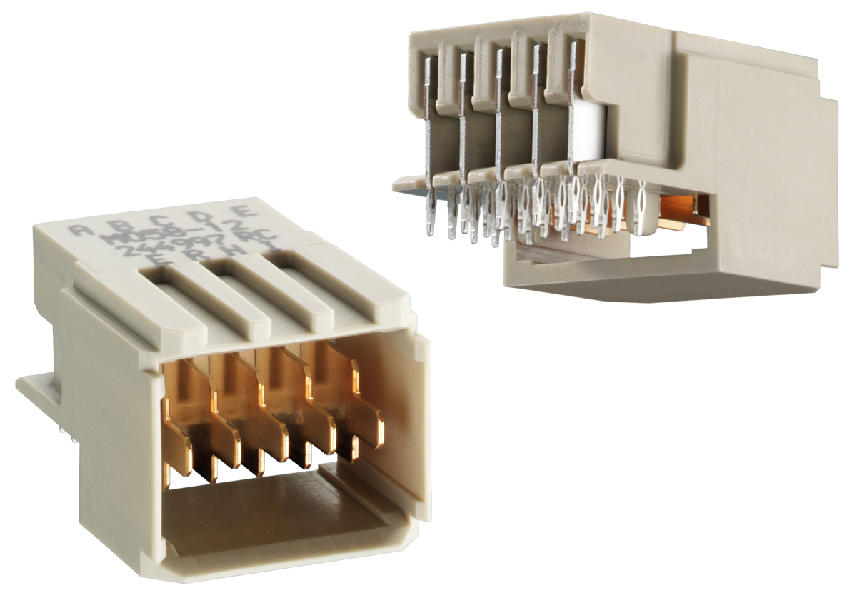 ERNI, ERmet 2mm Pitch Universal Power Module Backplane Connector, Female, Vertical, 5 Column, 4 Row, 5 Way