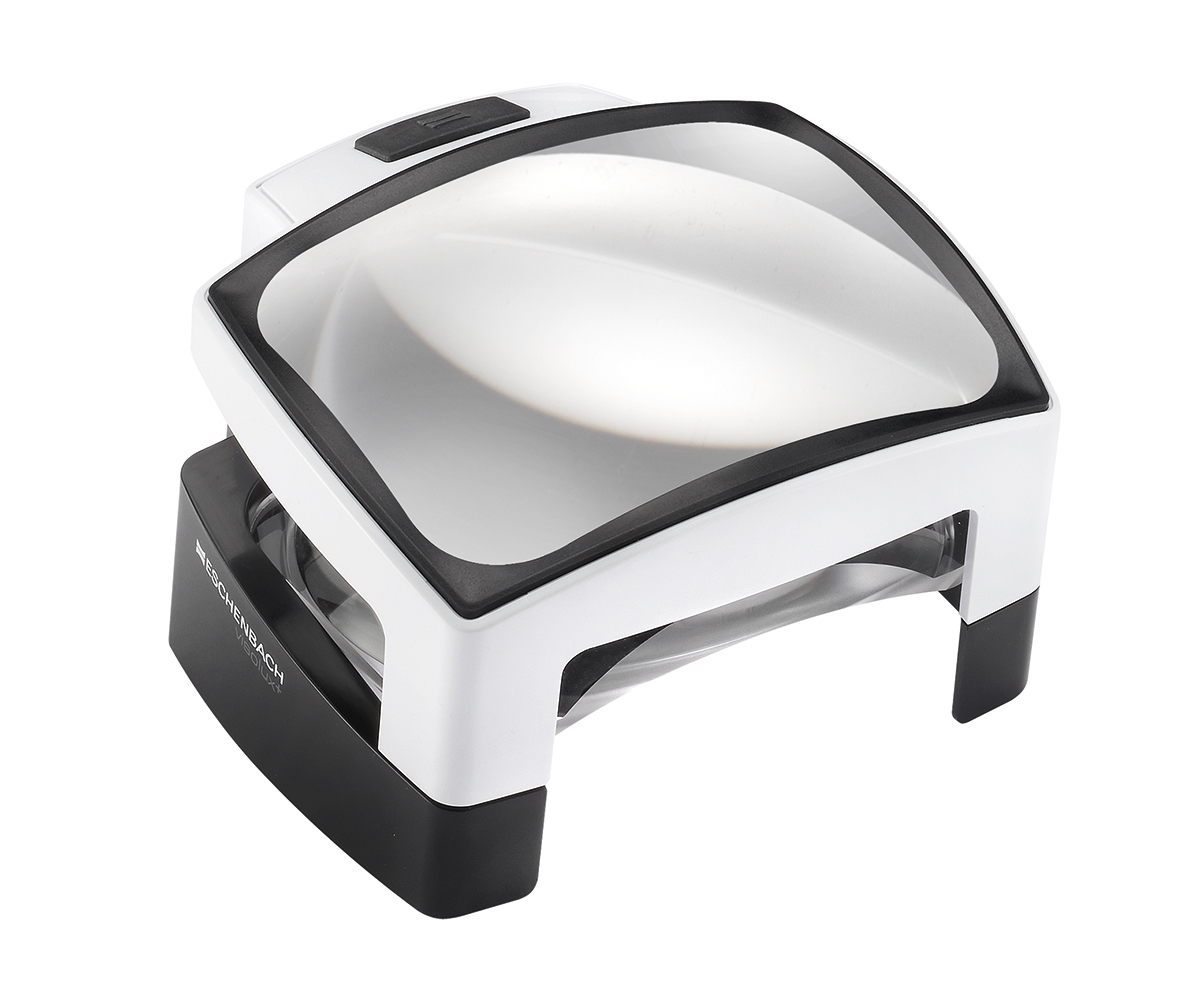 Eschenbach 1566 LED Magnifying Lamp with Table Lamp, 100 x 75 mm Lens