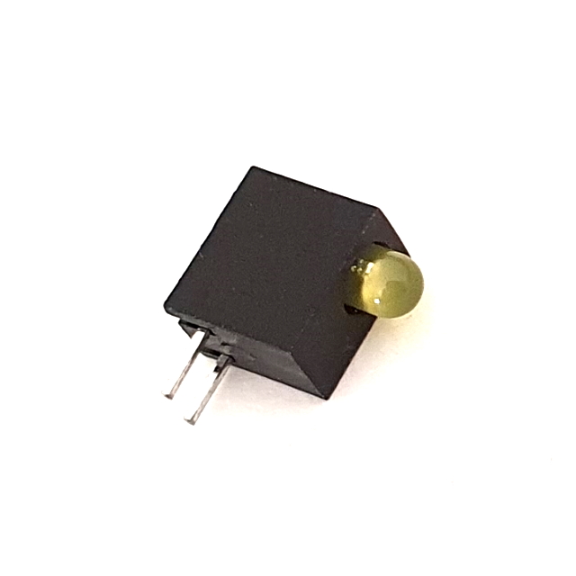 CML Innovative Technologies 15701003 Yellow Right Angle LED Indicator, 1 LEDs 3 mm (T-1) 5 V