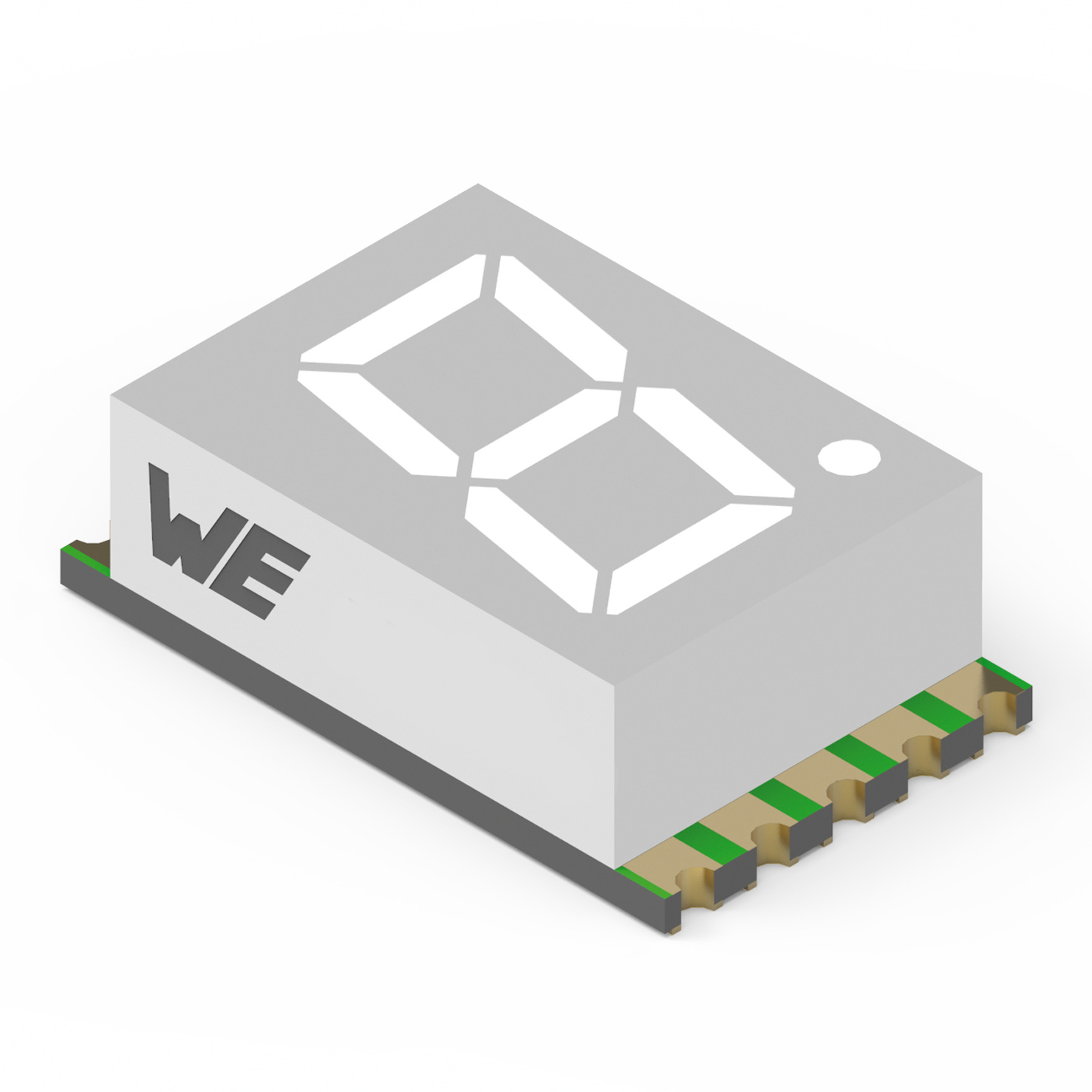 157121V12700 Wurth Elektronik 1 7 Segment LED Display Cathode Green 35mcd Right Side 10 mm