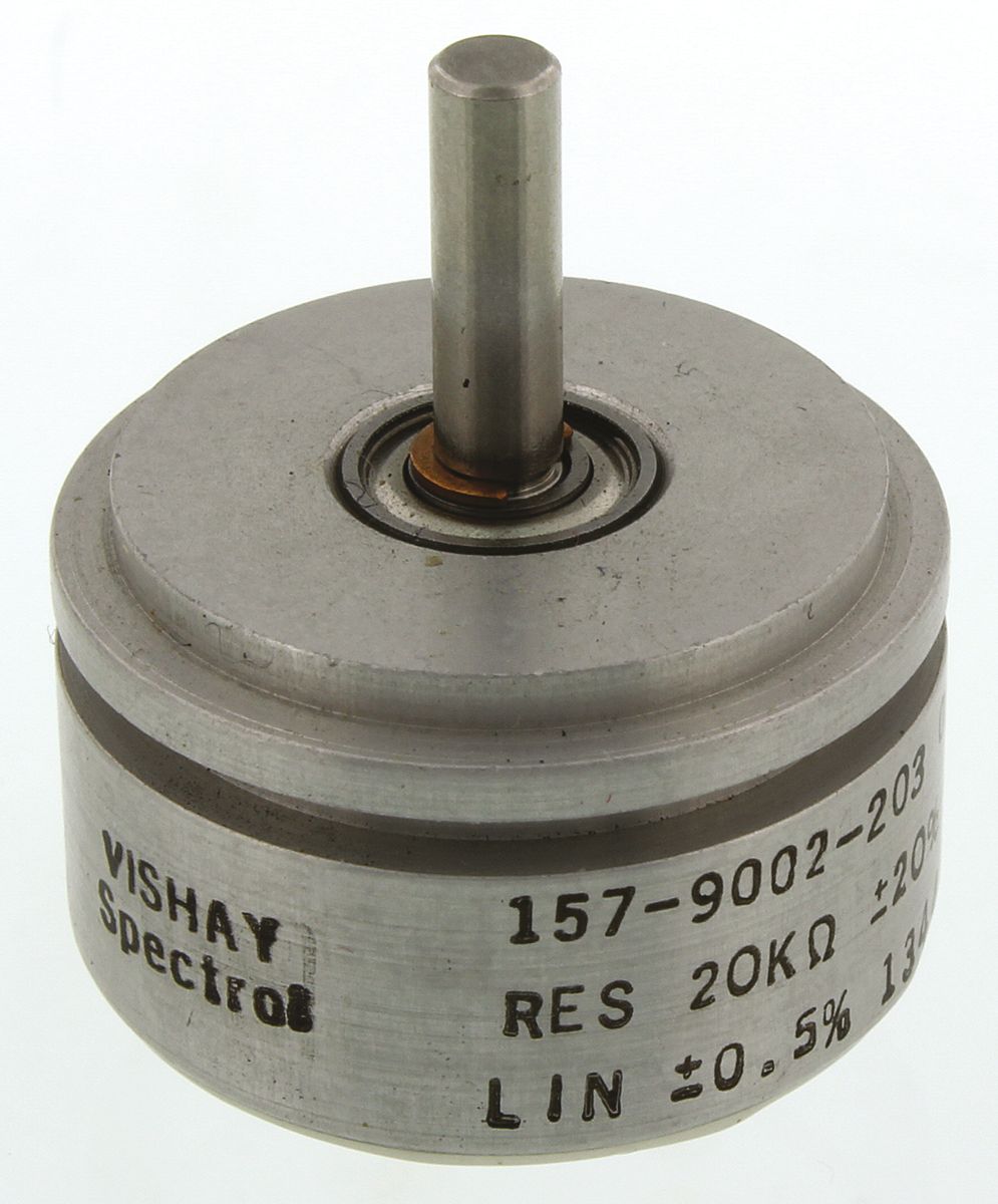 Vishay 157 20 kΩ Rotary Potentiometer 1-Turns 1-Gang Servo Mount, 157S203MB9002