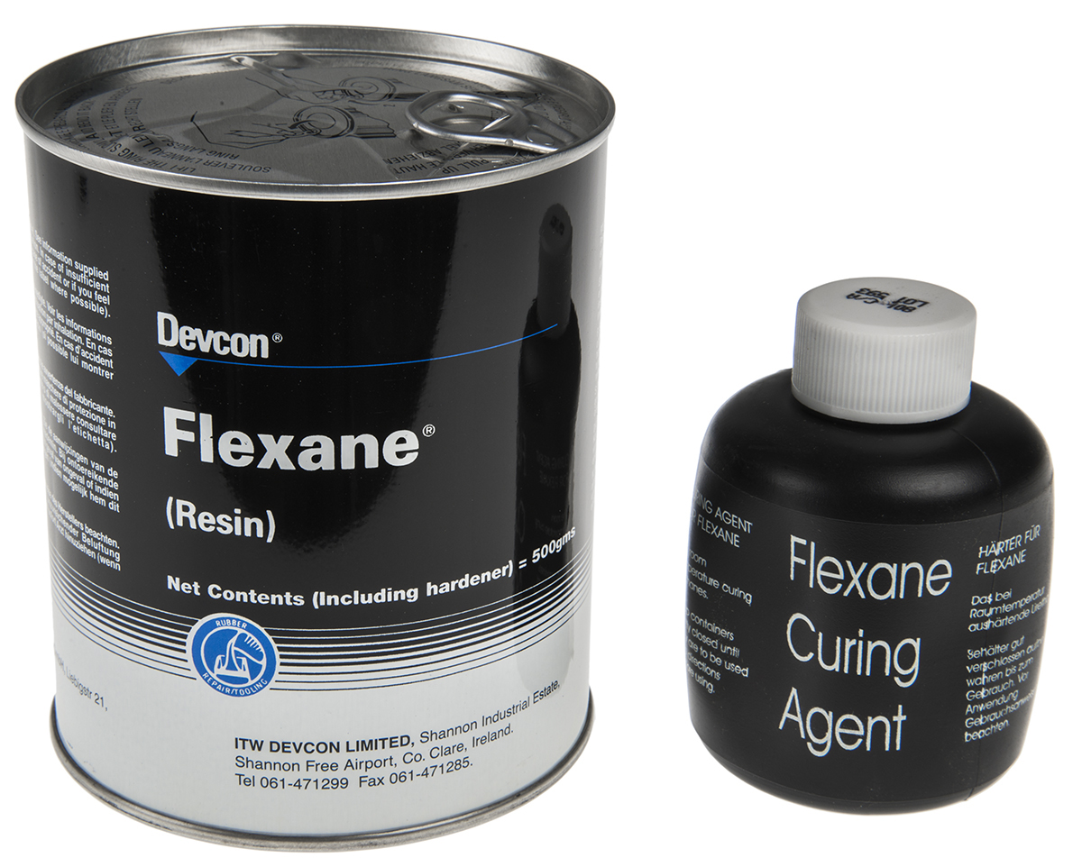 ITW Devcon FLEXANE 80L RESIN, FLEXANE 80/94L HARDENER Black Urethane Liquid
