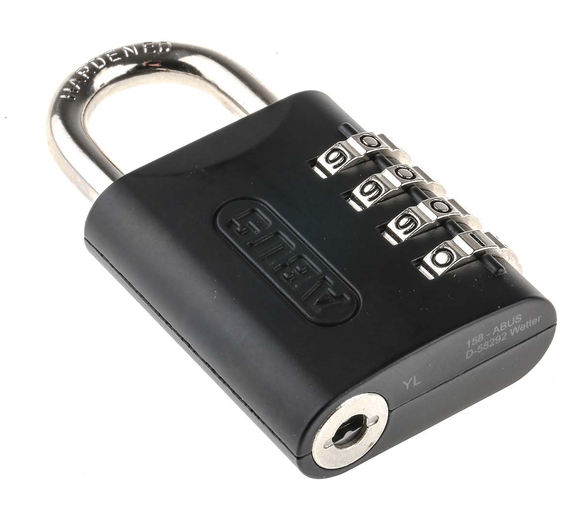 158kc45-ap4050 ABUS Combination Padlock Steel Combination Padlock Weatherproof, 6 mm Shackle, 45 mm Body