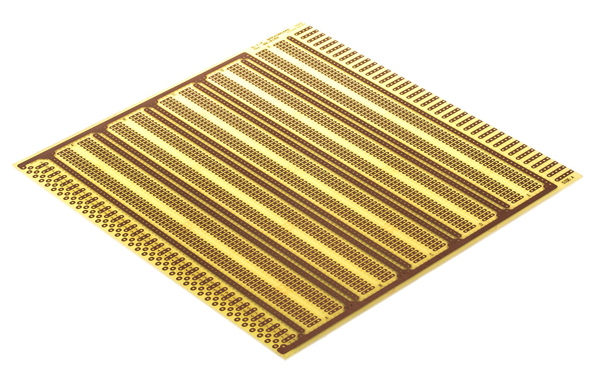 RS PRO Breadboard Prototyping Board 1.6 mm 194.31mm 203.3 mm