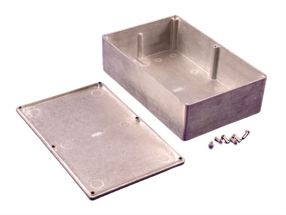 Hammond 1590K4 Series Clear Aluminium Aluminium Case, IP54 56.1 mm, 188 mm, 119.9 mm