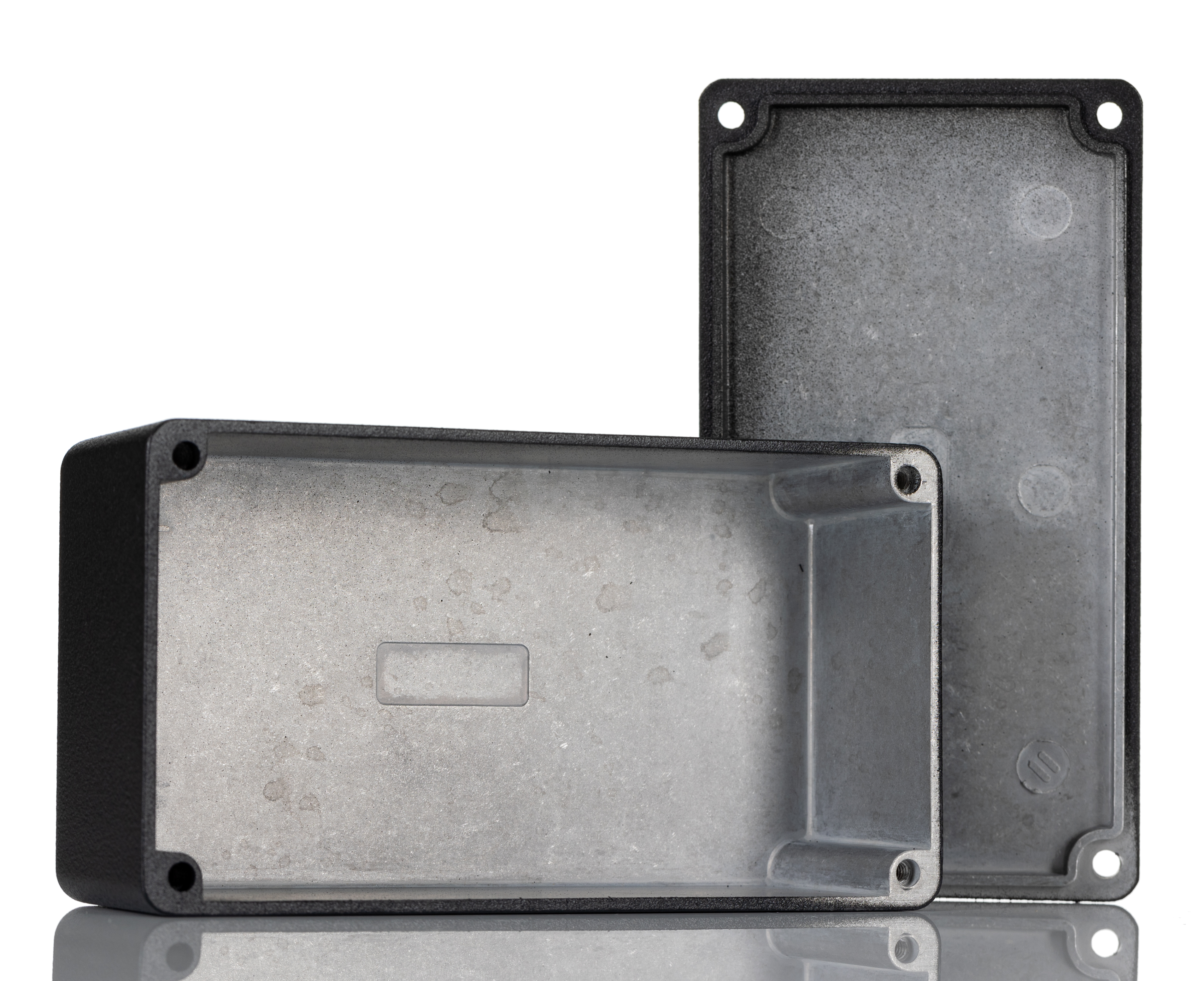 1590n1bk Hammond 1590 Series Black Die Cast Aluminium Enclosure, IP54 40 mm, 121.1 mm, 66 mm
