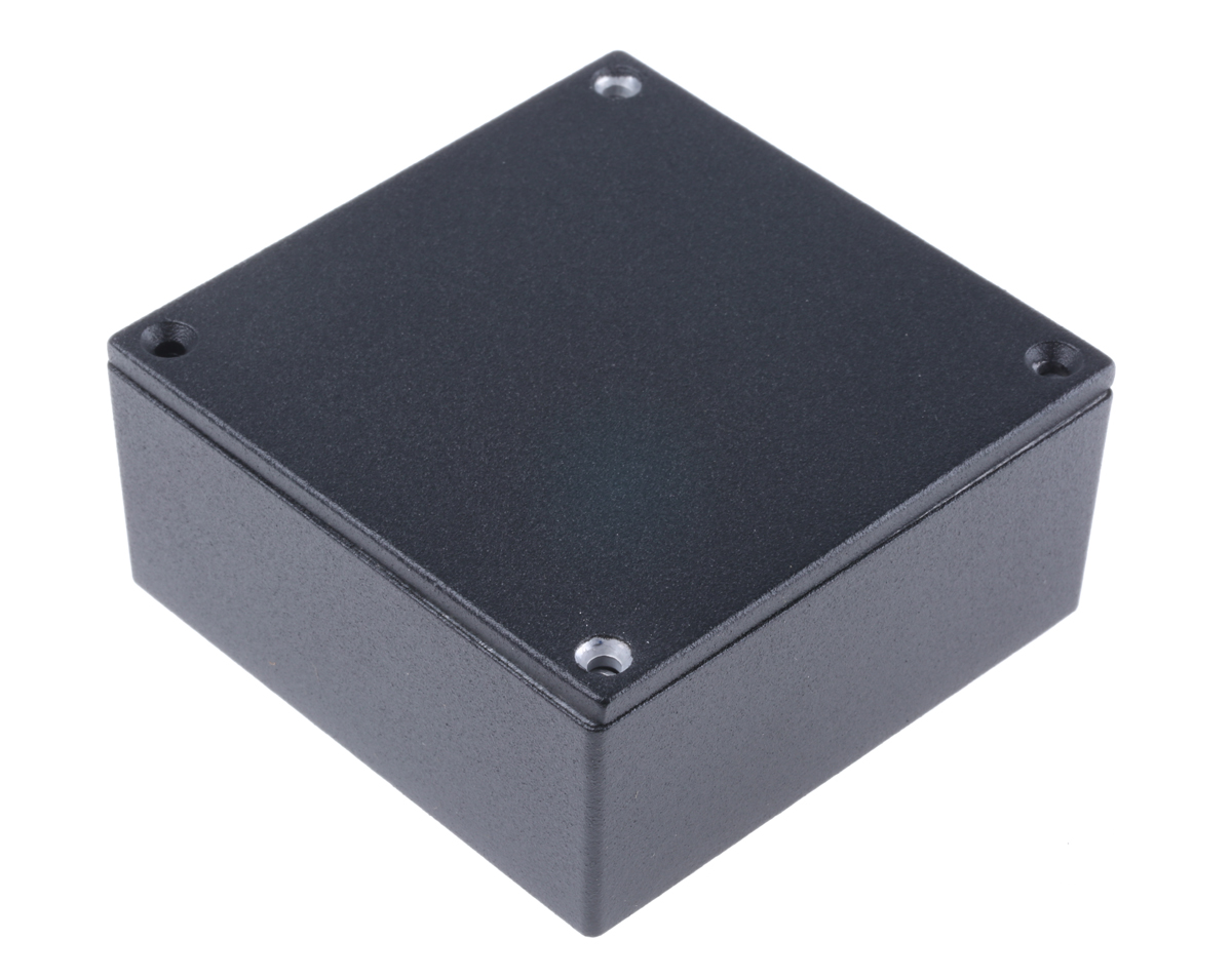 Hammond 1590 Series Black Die Cast Aluminium Enclosure, IP54 38 mm, 92 mm, 92 mm