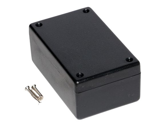1594cbk Hammond 1594 Series Black Flame Retardant ABS Enclosure, IP54 33 mm, 104 mm, 66 mm