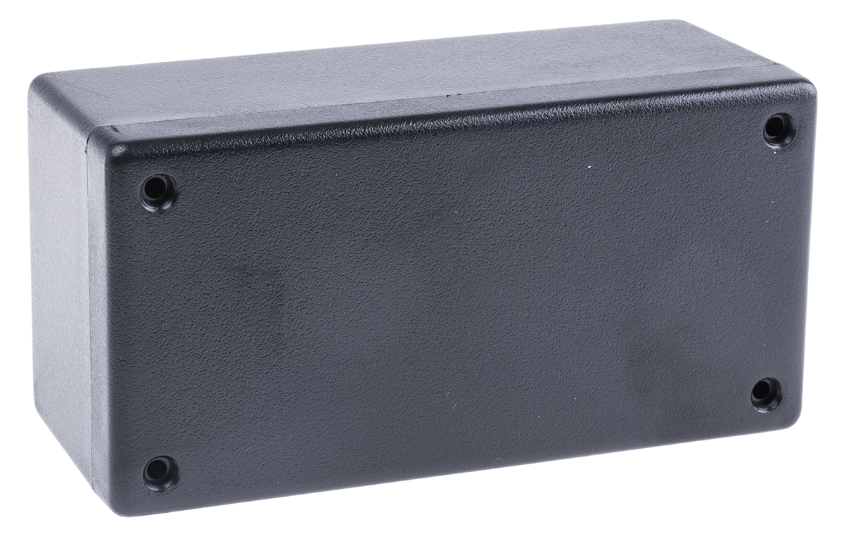 Hammond 1594 Series Black Flame Retardant ABS Enclosure, IP54 55.1 mm, 131.5 mm, 66.3 mm