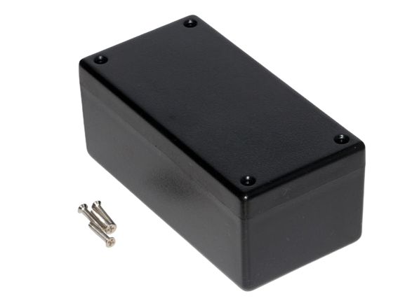 1594dbk Hammond 1594 Series Black Flame Retardant ABS Enclosure, IP54 55.1 mm, 131.5 mm, 66.3 mm