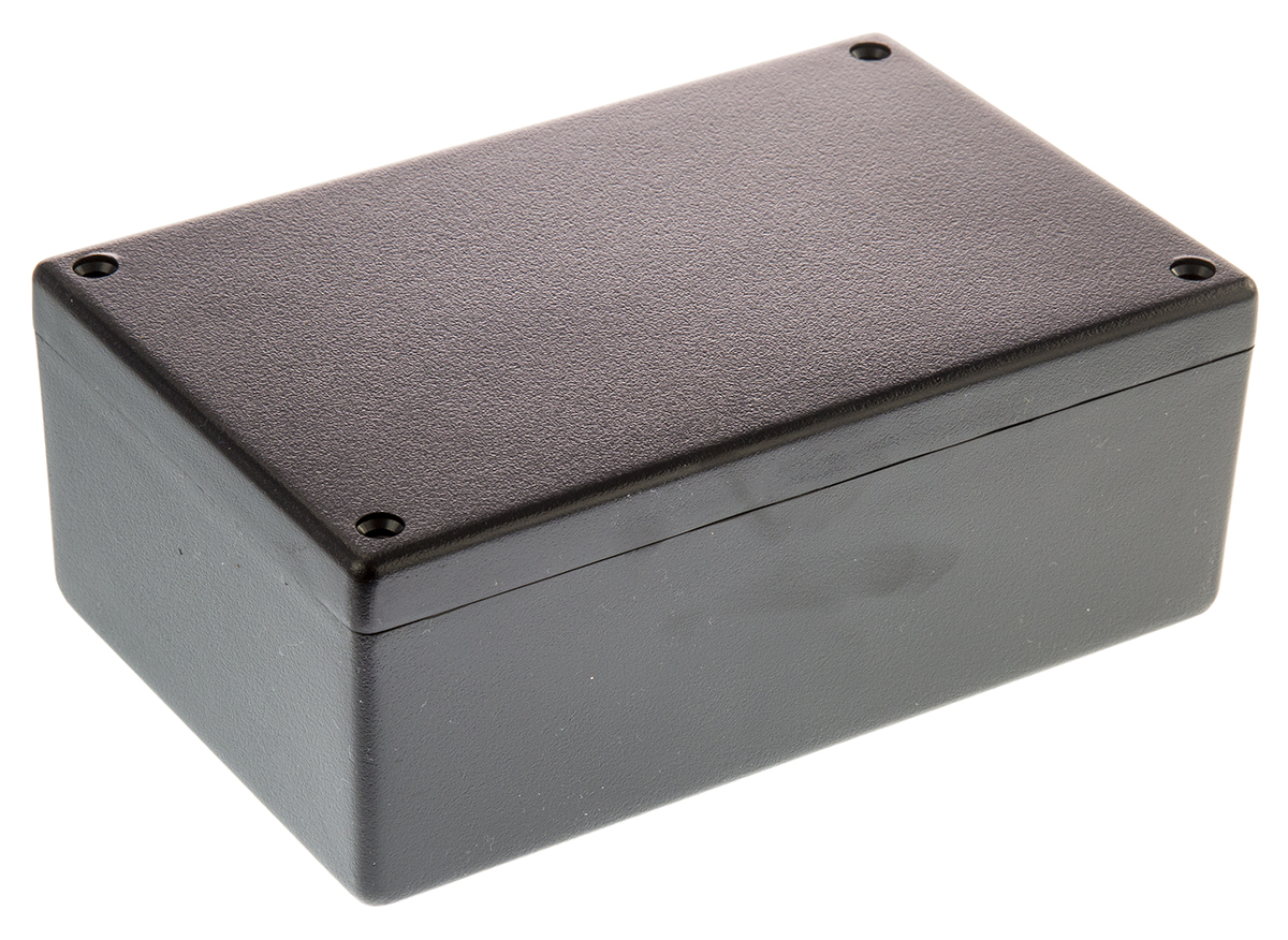 Hammond 1594 Series Black Flame Retardant ABS Enclosure, IP54 64.9 mm, 167 mm, 107 mm