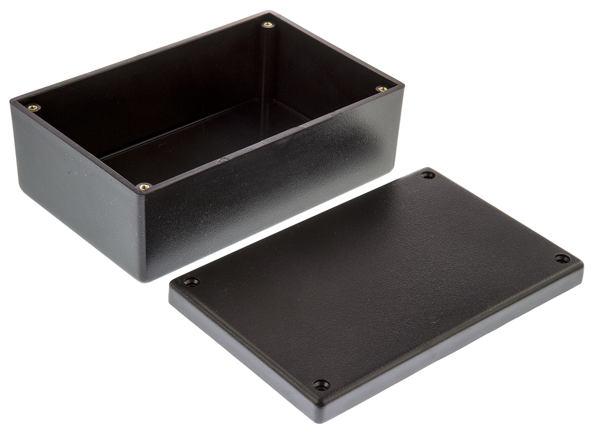 1594ebk Hammond 1594 Series Black Flame Retardant ABS Enclosure, IP54 64.9 mm, 167 mm, 107 mm