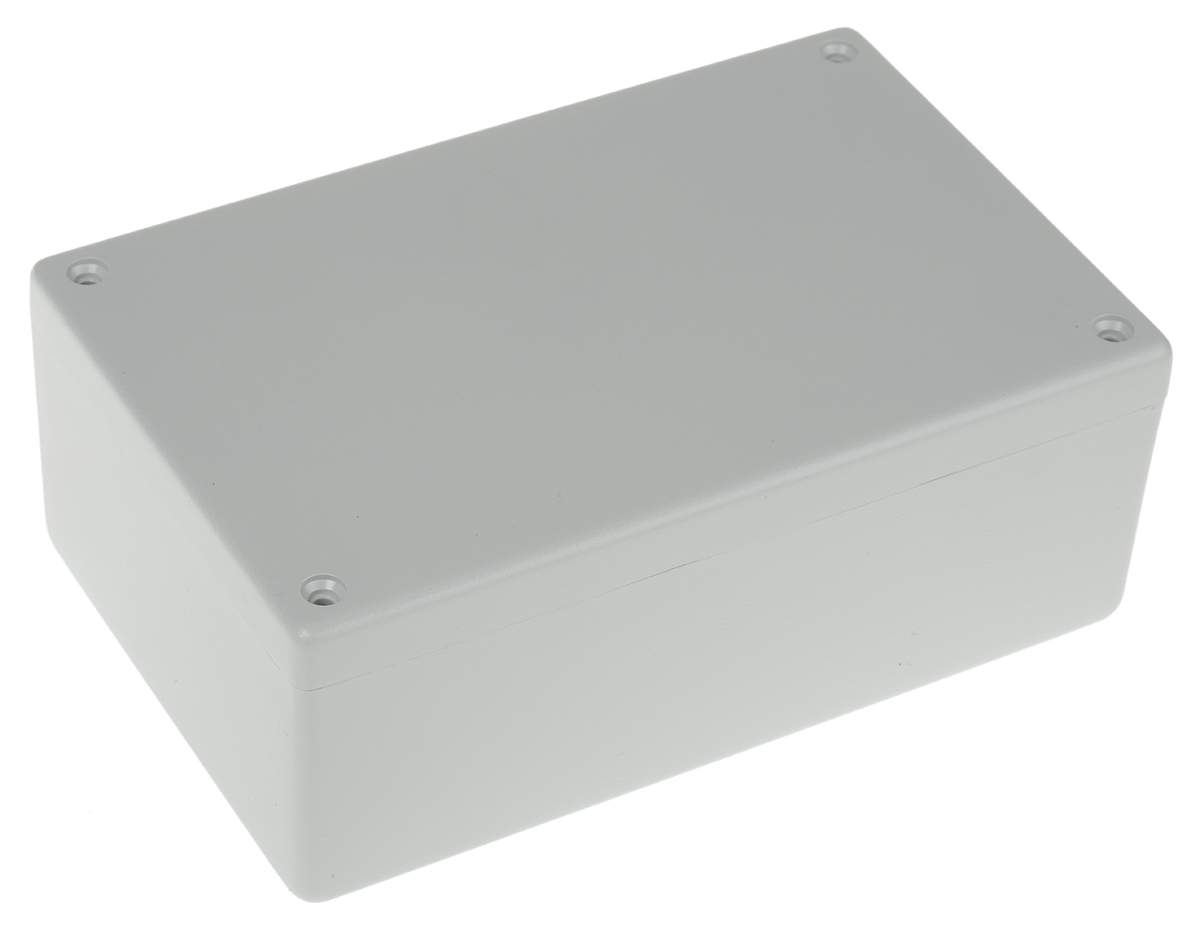 Hammond 1594 Series Grey Flame Retardant ABS Enclosure, IP54 53 mm, 168 mm, 107 mm