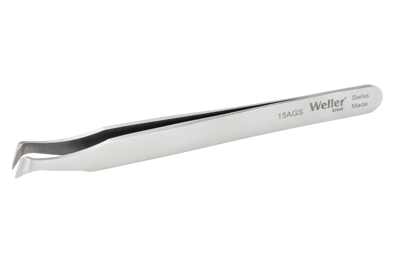 Erem 115mm Carbon Steel Oblique ESD Safe Tweezer