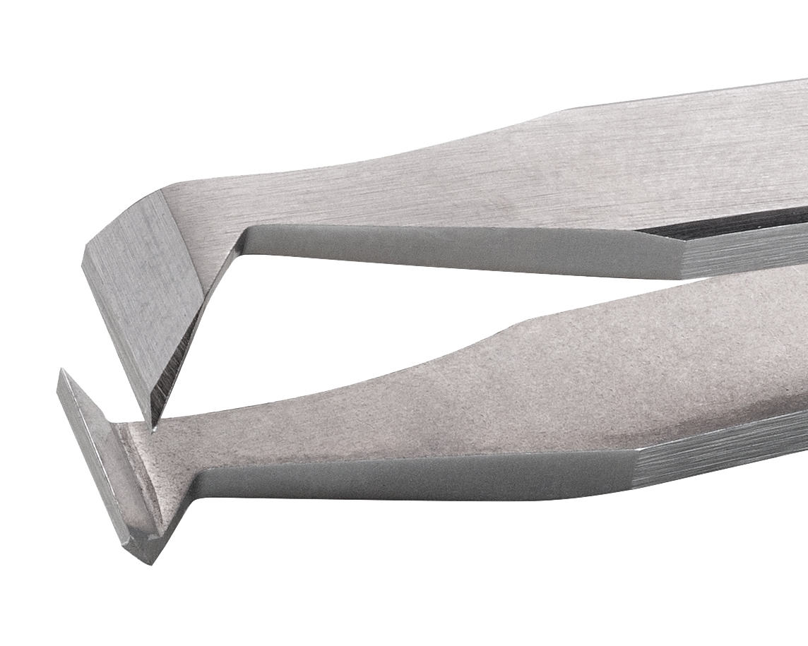 15apc0 ideal-tek 120mm Carbon Steel Cutting, Angled Tweezer