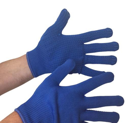 Reldeen Blue Polyester Work Gloves, Size 7