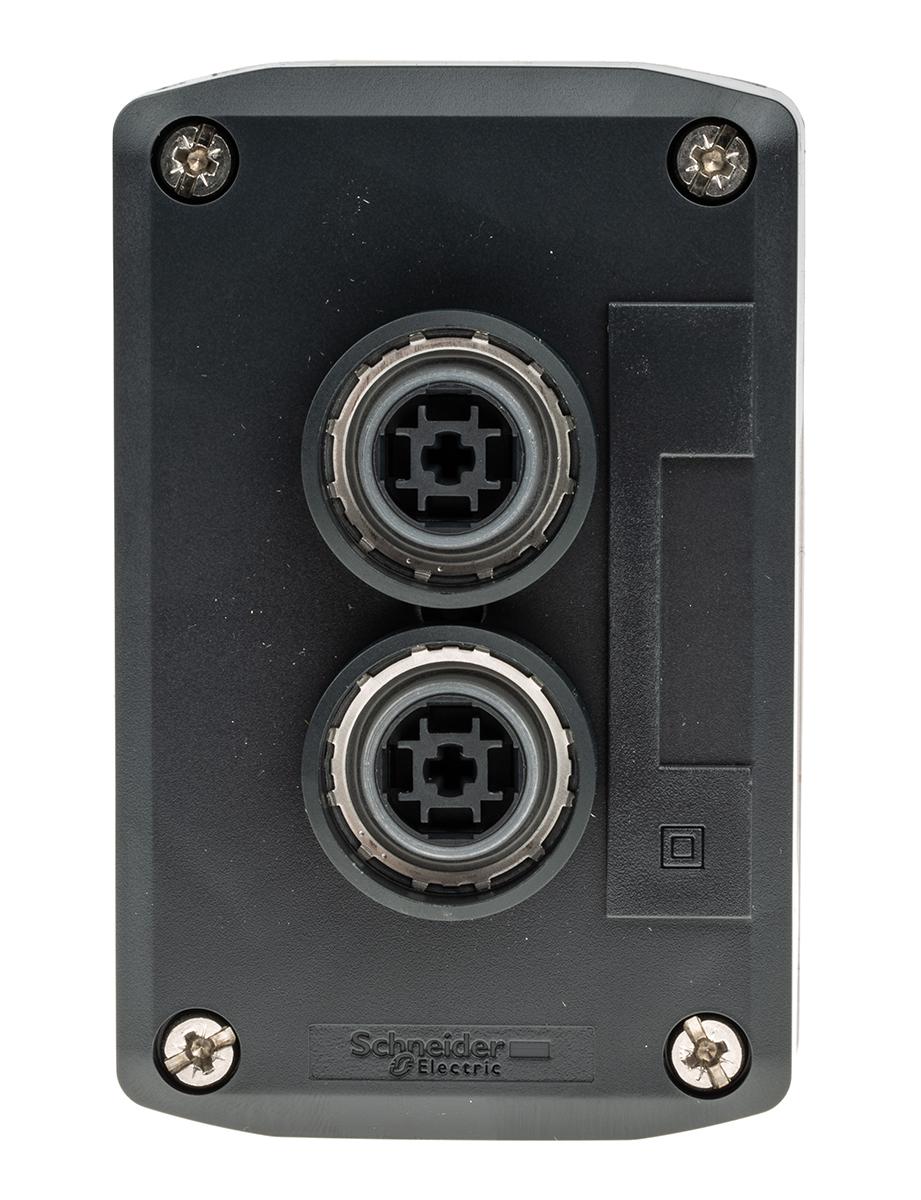 xald214 Schneider Electric Spring Return Push Button Control Station, Polycarbonate, Green, Red, I/O, IP69K, IP66, IP67