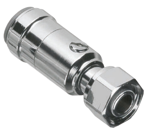 John Guest Brass Push Fit Fitting, Straight Press Fit, Male 1/2 in