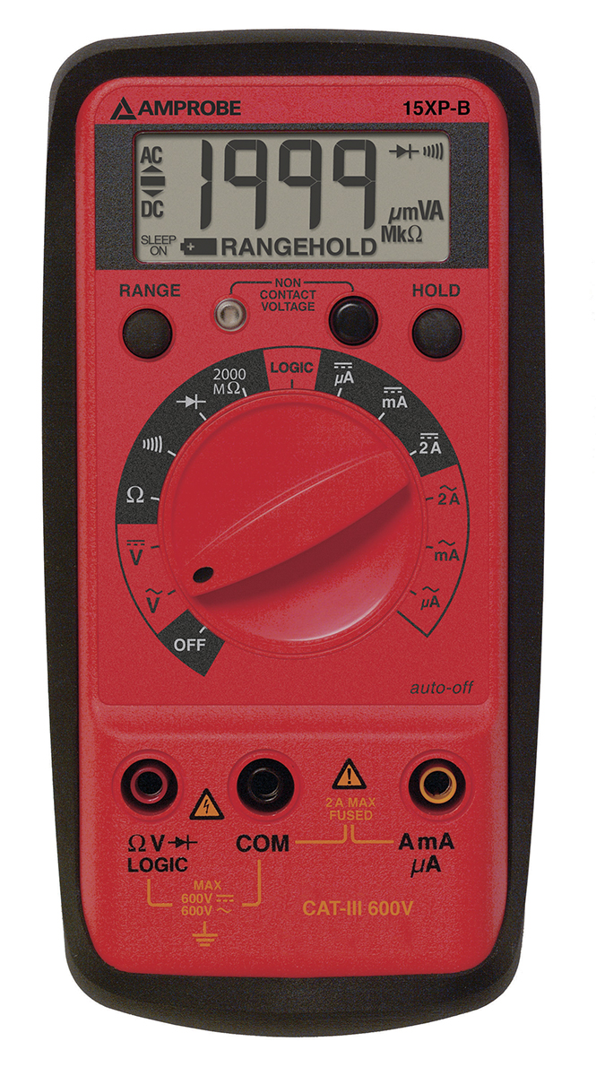 Amprobe 15XPB 15XP-B Digital Digital Multimeter, 2 A ac, 2 A dc, 750 V ac, RSCAL Calibrated