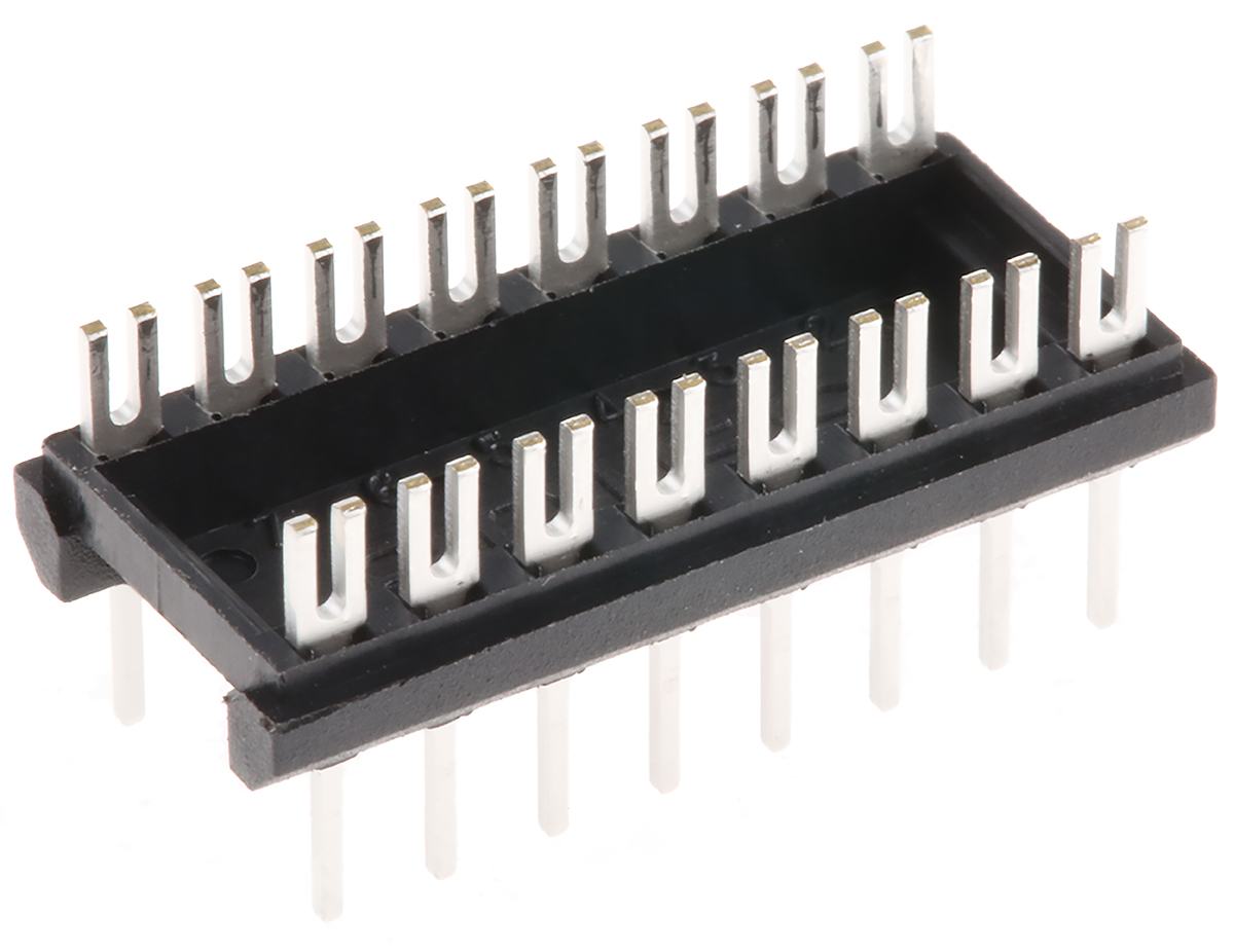 Aries Electronics, 600 2.54 mm Pitch 16 Way,Through Hole Mount DIL Header, Tin over Nickel, 2A