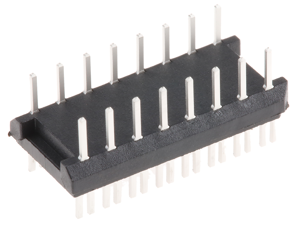 16-600-10 Aries Electronics, 600 2.54 mm Pitch 16 Way,Through Hole Mount DIL Header, Tin over Nickel, 2A