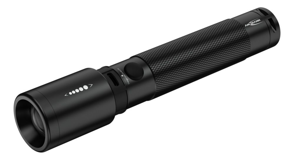 Ansmann LED Torch Black Rechargeable 1000 lm, 168.4 mm