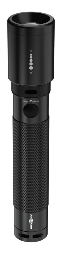 1600-0150 Ansmann LED Torch Black Rechargeable 1000 lm, 168.4 mm