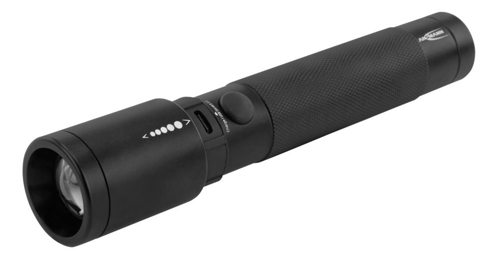 1600-0150 Ansmann LED Torch Black Rechargeable 1000 lm, 168.4 mm