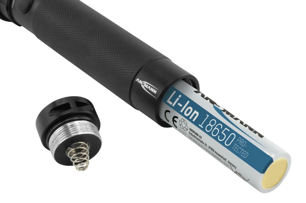1600-0150 Ansmann LED Torch Black Rechargeable 1000 lm, 168.4 mm
