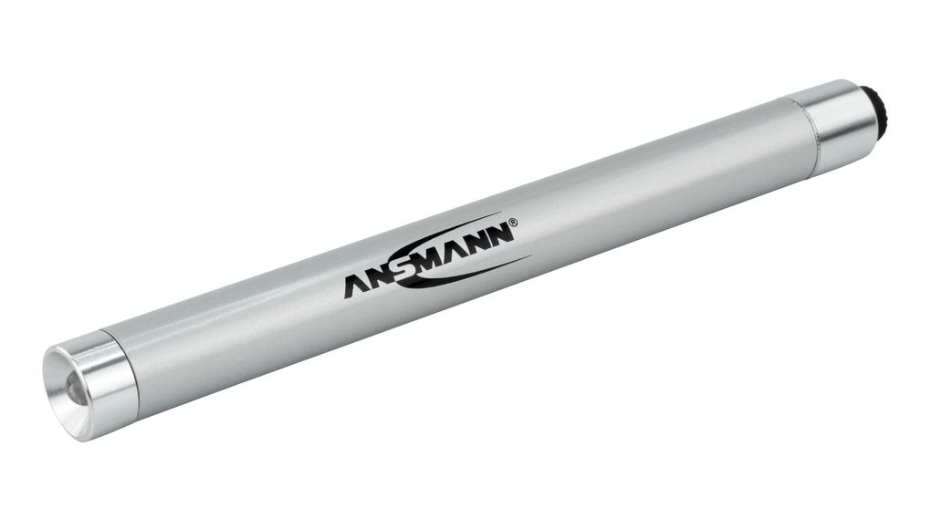 Ansmann LED Pen Torch Silver Rechargeable 15 lm, 134 mm
