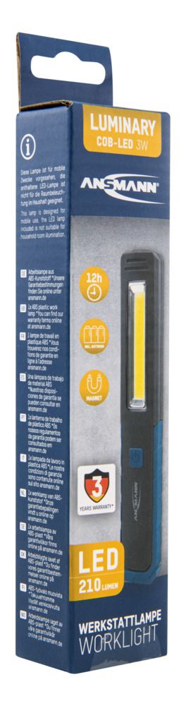 1600-0387 Ansmann LED Work Lamp Work Light, 210 lm, 4.5V, IP20