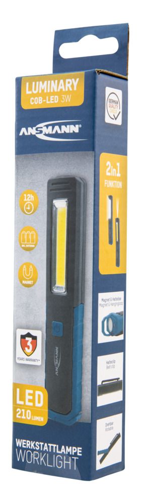 1600-0387 Ansmann LED Work Lamp Work Light, 210 lm, 4.5V, IP20