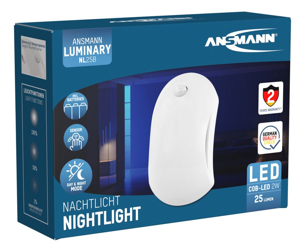 1600-0405 Ansmann Magnetic Base 2 W Night Light Led LED Controller, Magnetic Base Mount, 4.5V